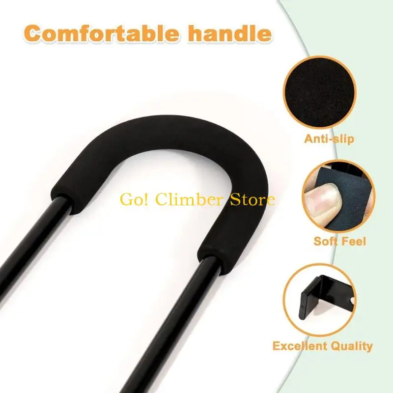 Q84C Telescoping Bike Push Handle for Kids Practice with Rear Mount Hardware, Padded Grip, and Parent Assist Control