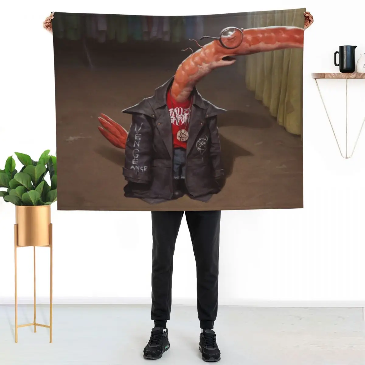 

Shrimp Smiling friends Throw Blanket Warm Napping Blanket for Office Couch Bed