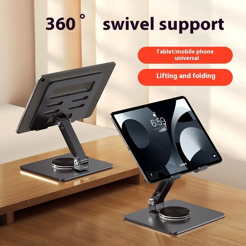 360° Rotating Desktop Metal Stand for Tablets and Phones Foldable Tablet Holder and Mobile Phone Stand Tablet Stand