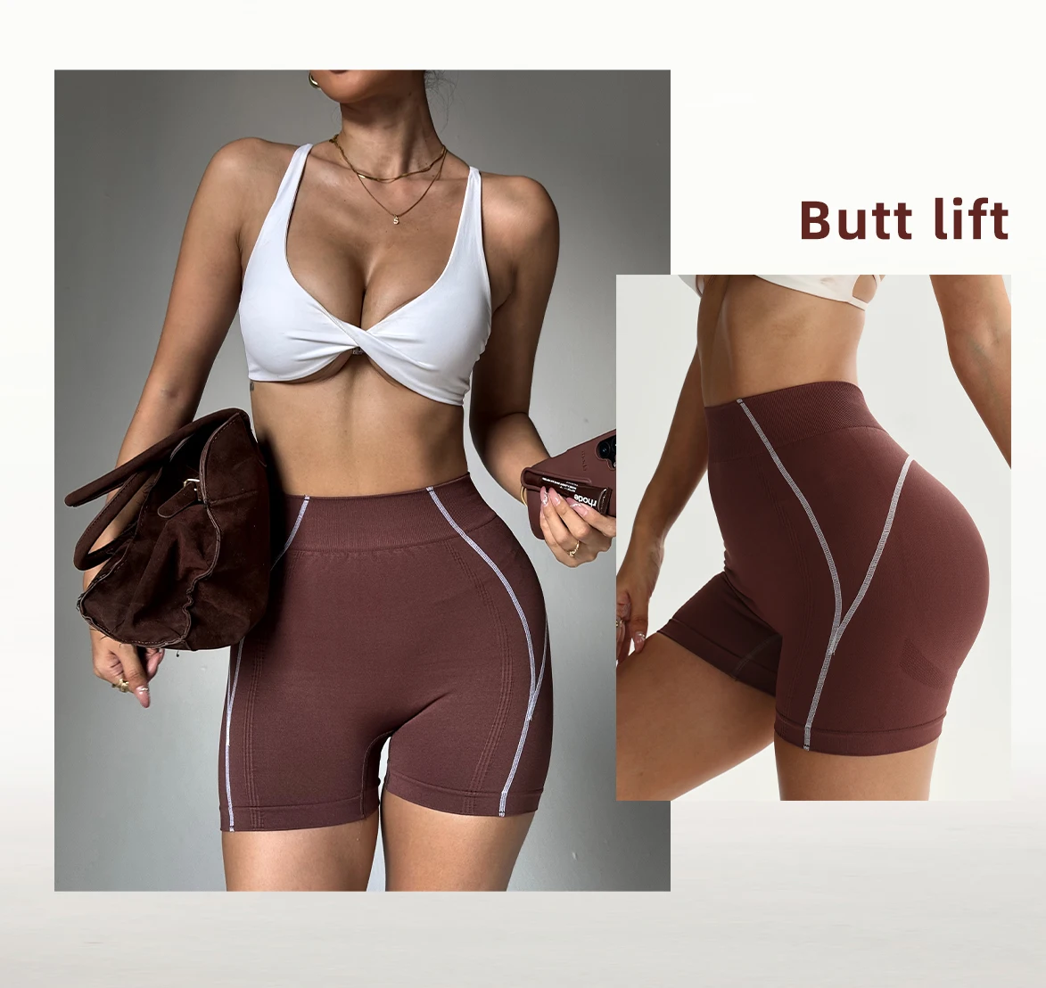 Seamless Gym Yoga Short Tight High Waist Hip Lifting Yoga Pants Running Women's Sports Shorts Summer Fitness Yoga Leggings