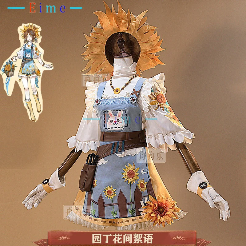 

Костюм садовницы Эммы Вудс из Identity V для косплея, женское милое платье с цветочным принтом, наряд для Хэллоуина, одежда для ролевых игр, пошив на заказ