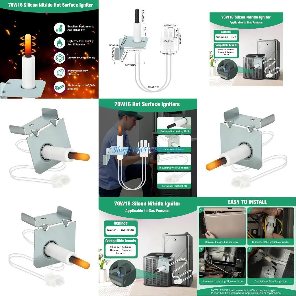 

Y6GD High Efficiency Ceramics Ignitor 120VAC 39 70 Ohms for Quick Startup