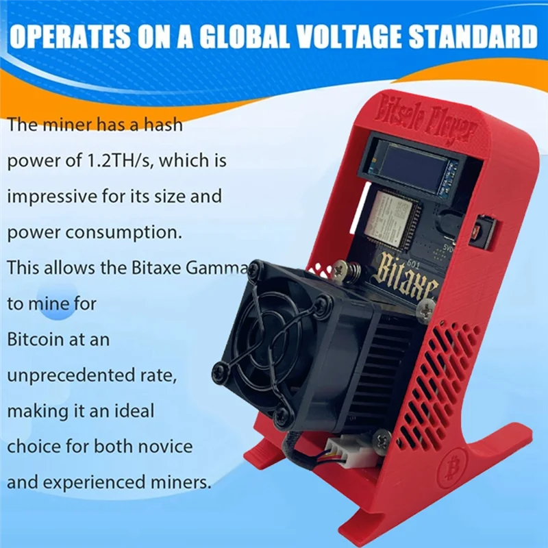

AT82-Bitaxe Gamma 601 BTC Solo Miner 1,2TH/S 18 Вт Bitcoin BTC Wi-Fi Майнер BM1370 Asic Chip Майнер с низким уровнем шума с открытым исходным кодом