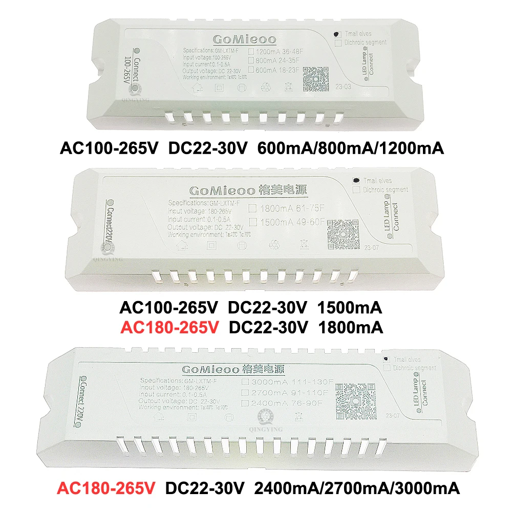 2.4G Intelligent Power Supply DC24V 600mA 800mA 1200mA 1500mA 2400mA 2700mA 3000mA 2Pin 2 Color Parallel LED Driver GM-LXTM-F