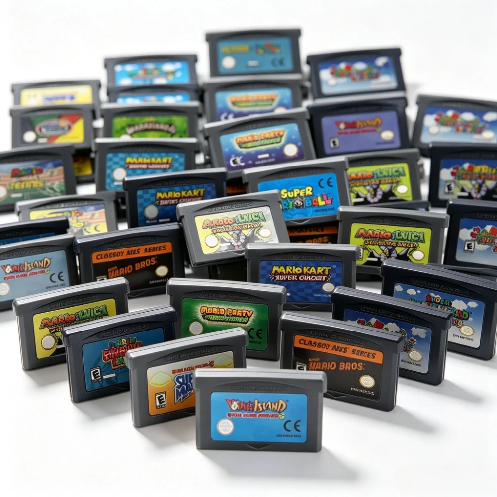 Mari0 Series Game 32 Bit Handheld Game Card Classic Compatible With GBA Console Super Racing & Adventure Game Card