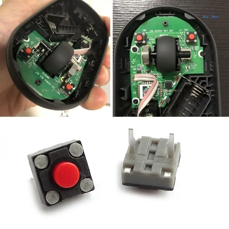 Momentary Tactile for Touch Micro Push Button Switch Mouse Tact Switches Quiet 6x6x4.3mm Red dot 2Pieces