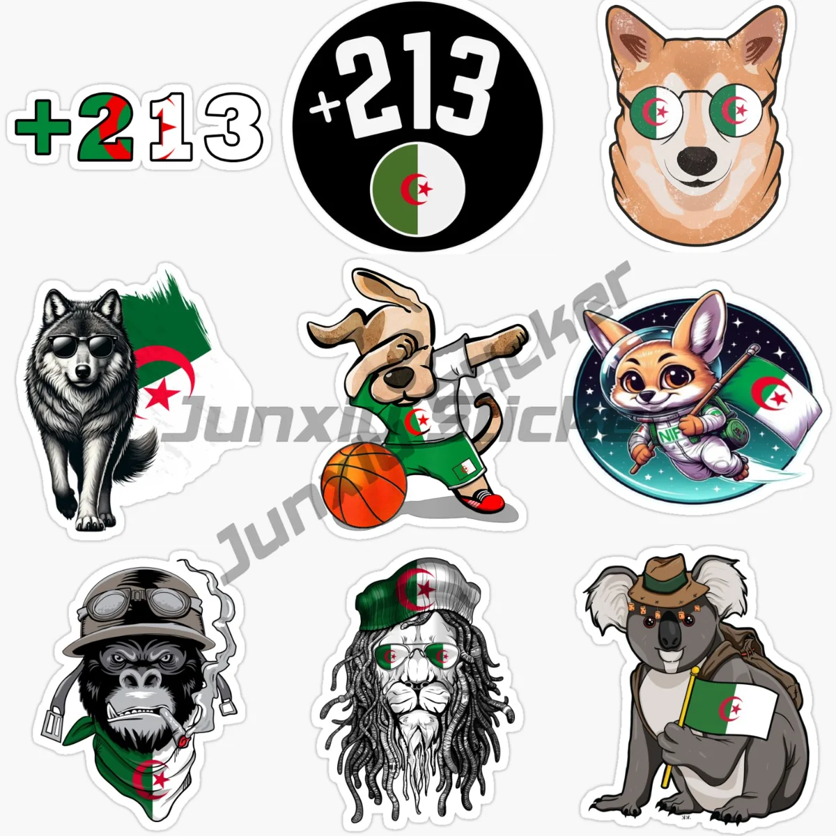 

ALGERIA Map National Flag and Emblem Vinyl Self-adhesive Car Sticker Bumper Window Motorcycle Helmet Decal PVC