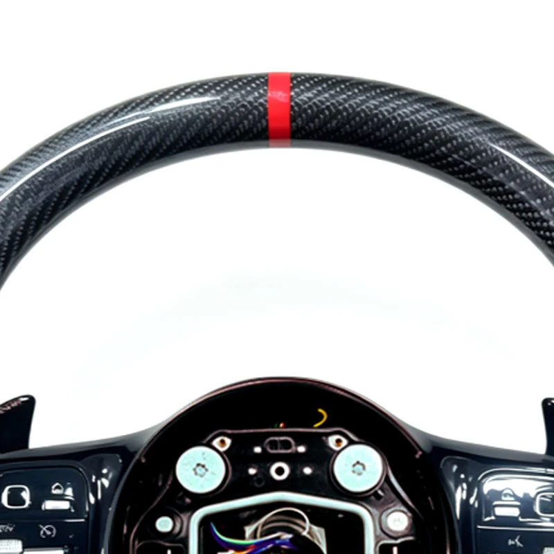 For Mercedes-Benz CLA C118 2019- Sport Carbon Fiber Steering Wheel Horn Shell ZC-809-YD-T077-F