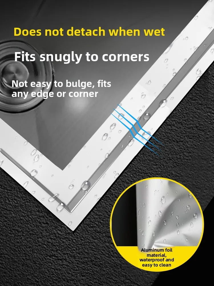 Lavello da cucina striscia sigillante impermeabile a prova di muffa controsoffitto bacino per verdure striscia d'acqua marca Silverba