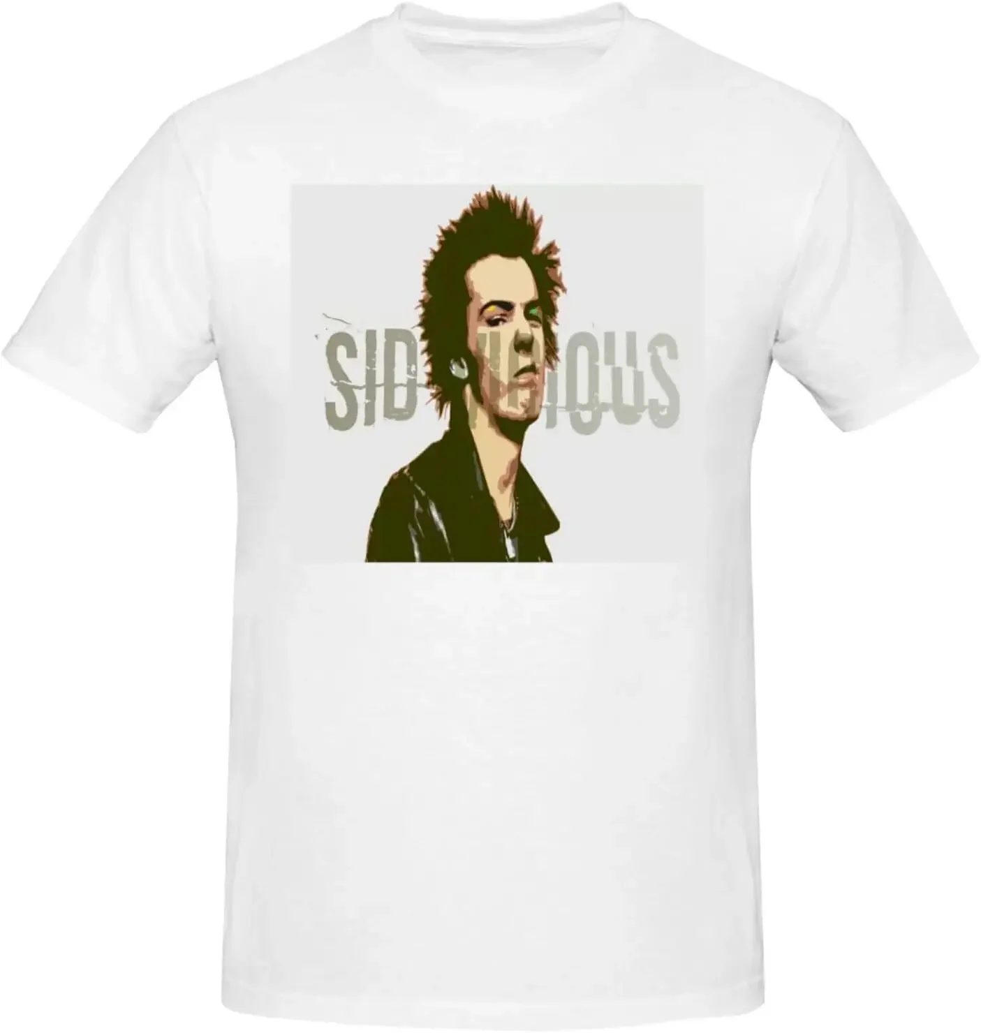 Sid Vicious Men's T-Shirt Soft Cotton Basic Classic Summer Fashion Casual Mens Sport Shirts Short Sleeve