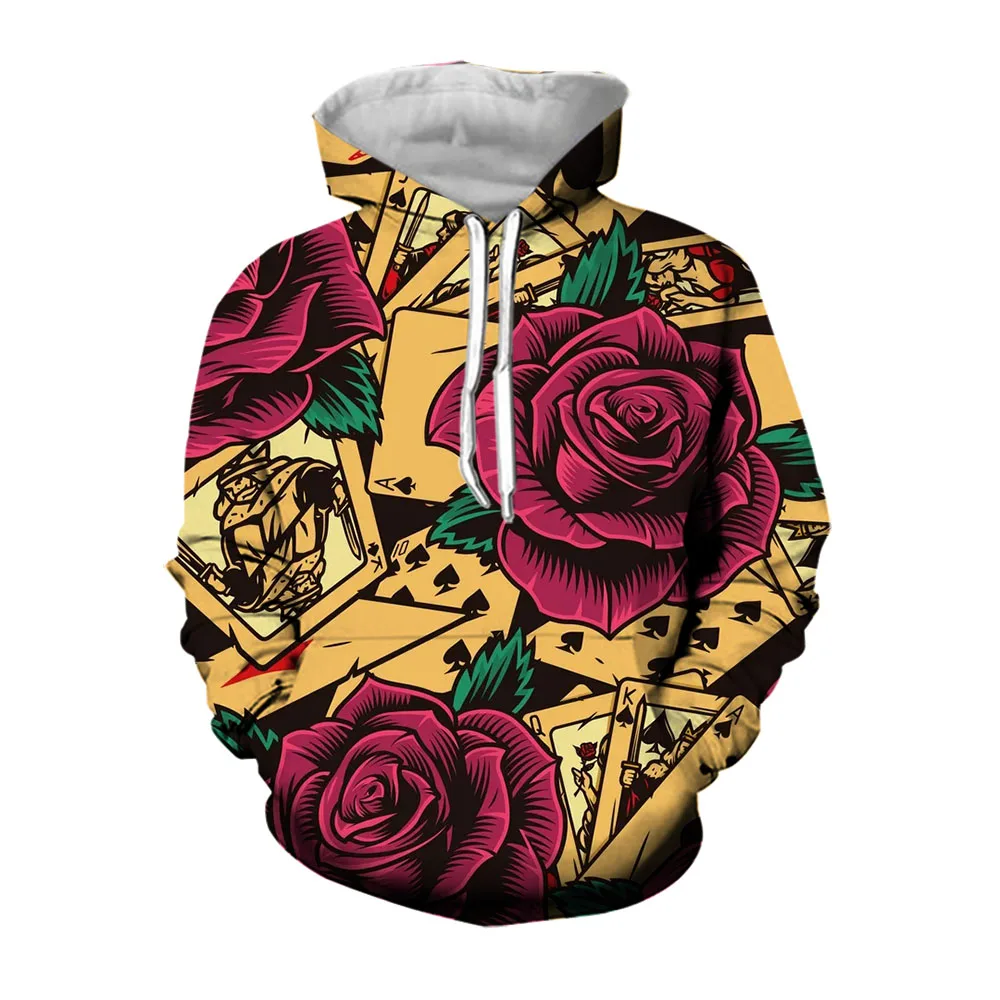 

Jumeast 3D Poker Print Y2k Hoodies For Men Colorful Oversized Hooded Sweatshirts Fashion Mens Hoodie Casual Streetwear Clothing