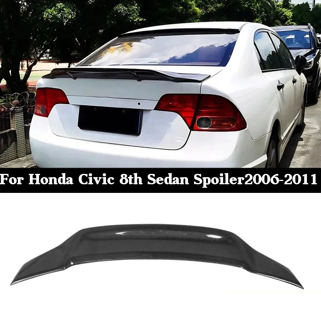 

For Honda Civic 8th Gen 2006-2011 Rear Trunk Spoiler, R Style Boot Lip Wing Tail Deflector for Sedan 4 Door Tuning Body Kit