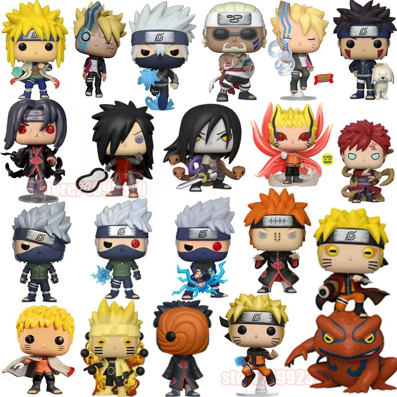 Funko Pop Borutos Kakashi #182 #994 Sasuke #72 #455 Killer Bee GAARA SAKURA ITACHI #71 #185 Anime Action Figure Toys Collection