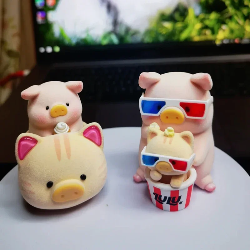 Blind Box LULU The Piggy Caturday Series Figure Kawaii Model Toys Mystery Boxes Desktop Decor Doll Action Figurine Birthday Gift