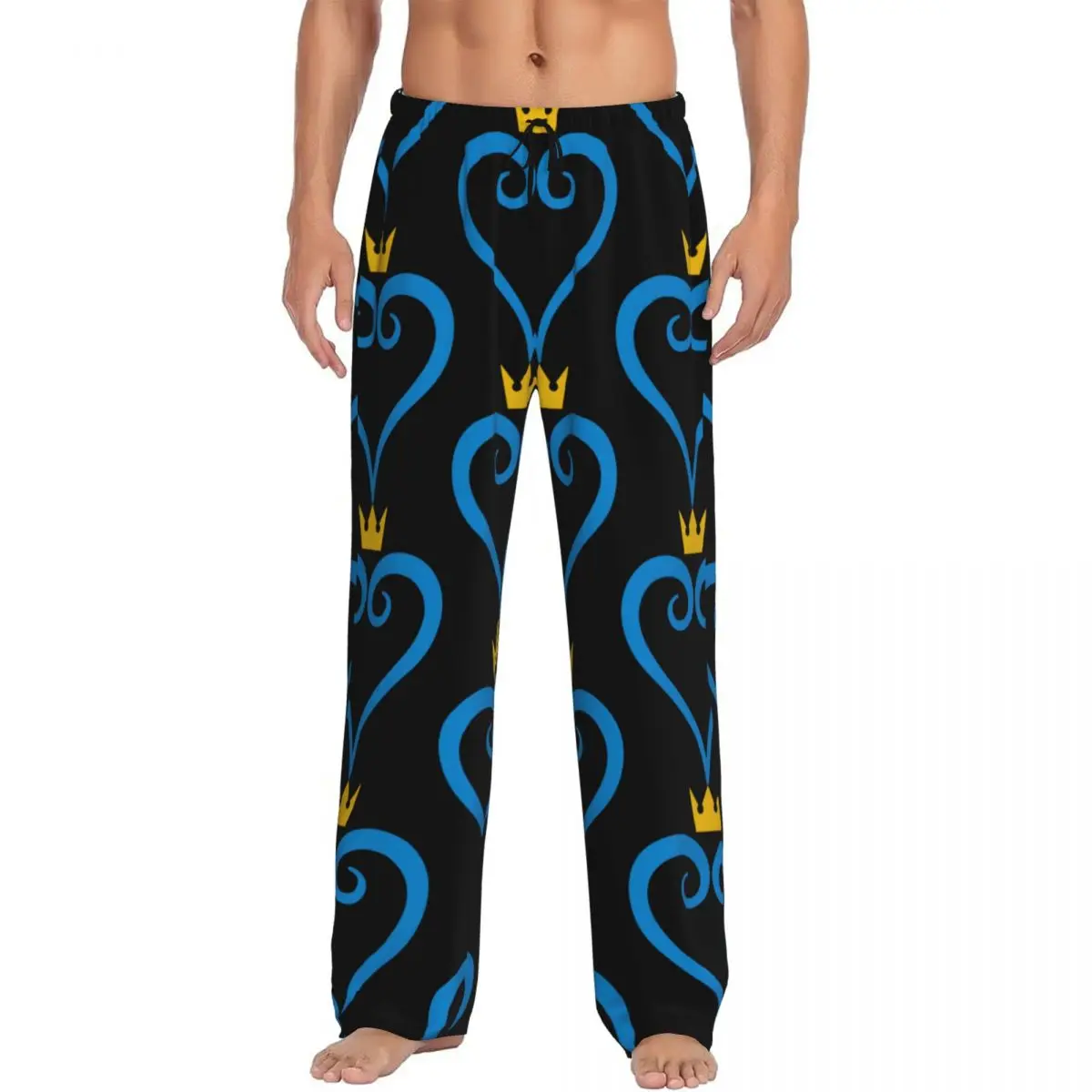 

Custom Men Anime Game Kingdom Hearts Pajama Pants Print Sleep Sleepwear Bottoms with Pockets