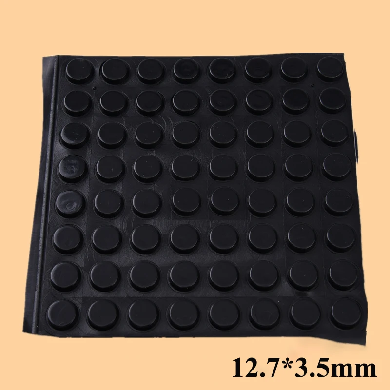 128Pcs 12.7x3.5MM Self-Adhesive Silicone Rubber Feet Pads Furniture Laptop Cabinet Catches Door Stops Draw Bumper Shock Absorber