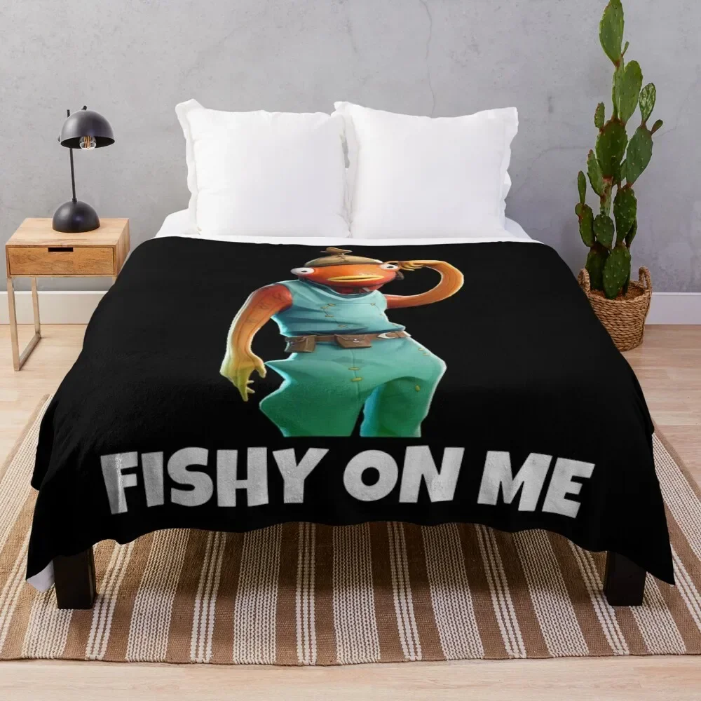 Fishy on me Throw Blanket Tourist Thermals For Travel Single Soft Big Blankets