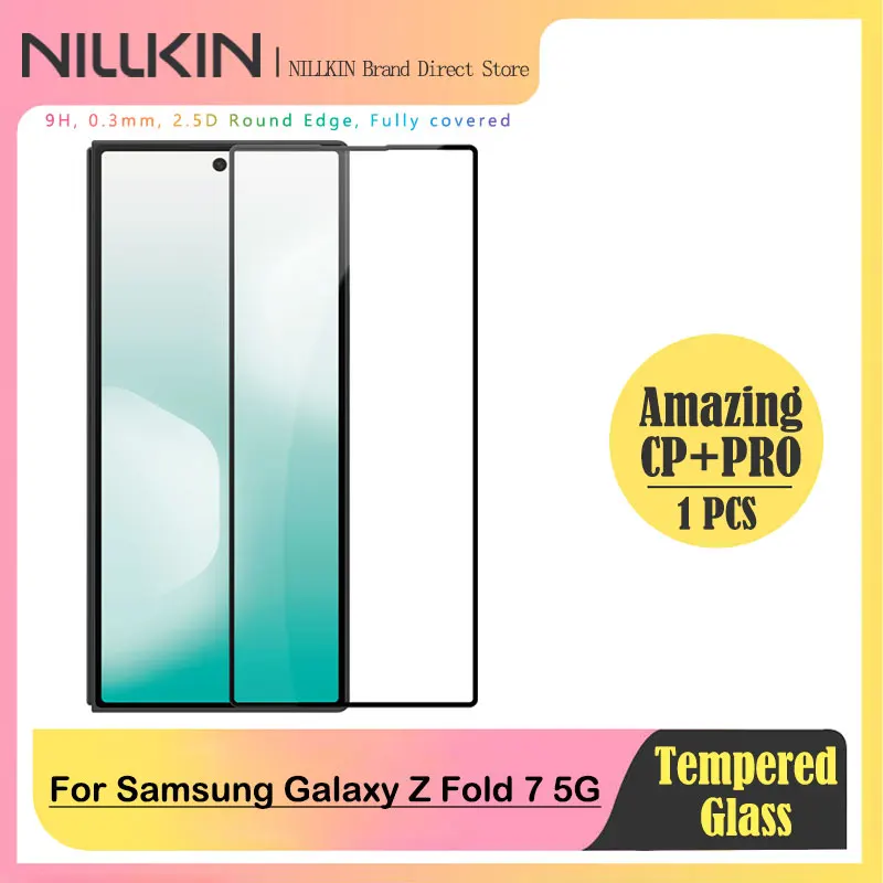 لهاتف Samsung Galaxy Z Fold 7 5G، NILLKIN CP+PRO غراء كامل 9H زجاج مقسى، 0.33 مم، مضاد للوهج، فلتر للأشعة فوق البنفسجية، غطاء حافة كامل #1