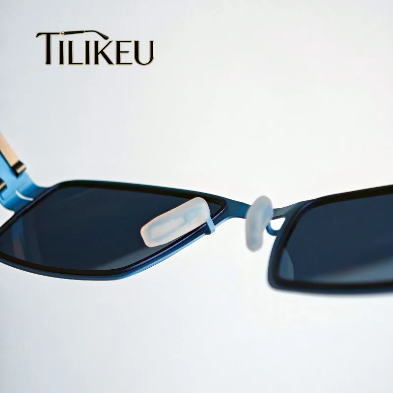 New Men's German Screwless Sunglasses Modish Vintage Square Eyewear Women Luxury Designer Driving Polarized Sun glasses UV400 4