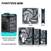 Ventilador de Caja de Grado Industrial PHANTEKS PH-F140T30 de 14 cm, Rodamiento Vapo/Motor de Levitación Magnética/PWM Multimodo Ajustable T30-140