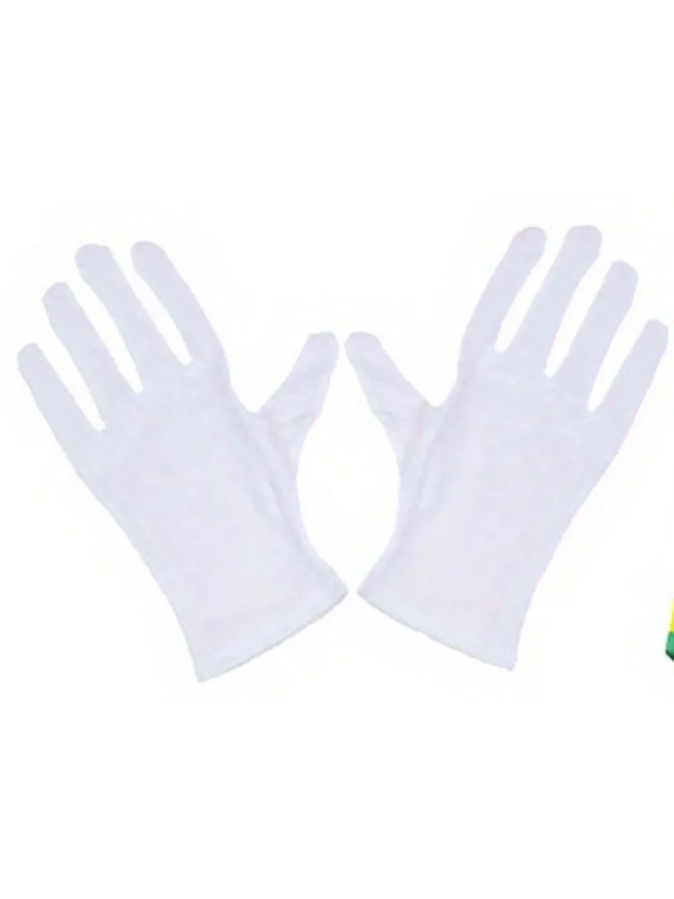 PESENAR-Conjunto de disfraz de payaso de circo, 8 piezas, zapatos de Nariz de payaso rojo, chaleco, sombrero, peluca, pajarita y guantes blancos, Cosplay de Halloween