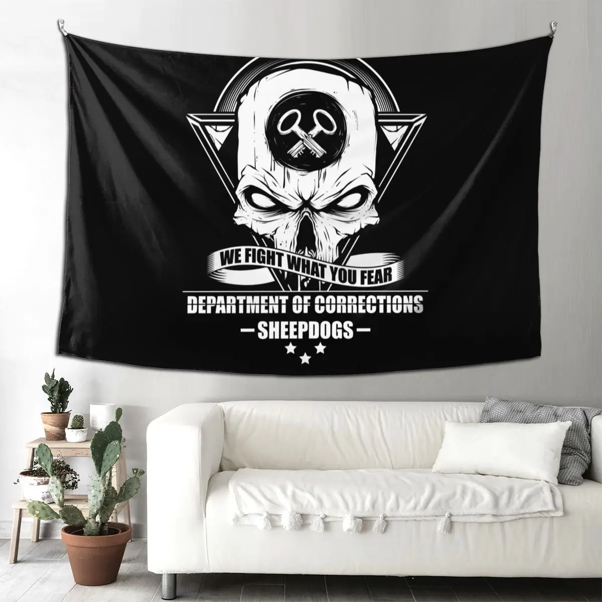 

Офицер коррекции, одежда, череп, овчарки, тюремная защита, гобелен, художественный настенный эстетический домашний декор, гобелены для гостиной