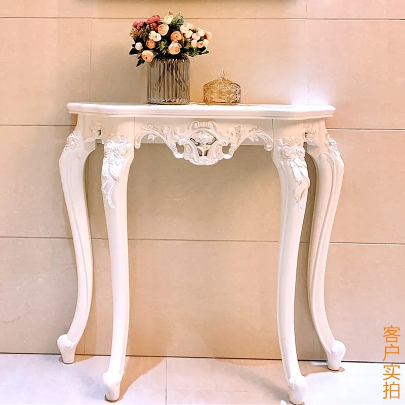 Entrance cabinet European table wall partition living room light luxury semi-round home decoration corridor aisle shelf side cab