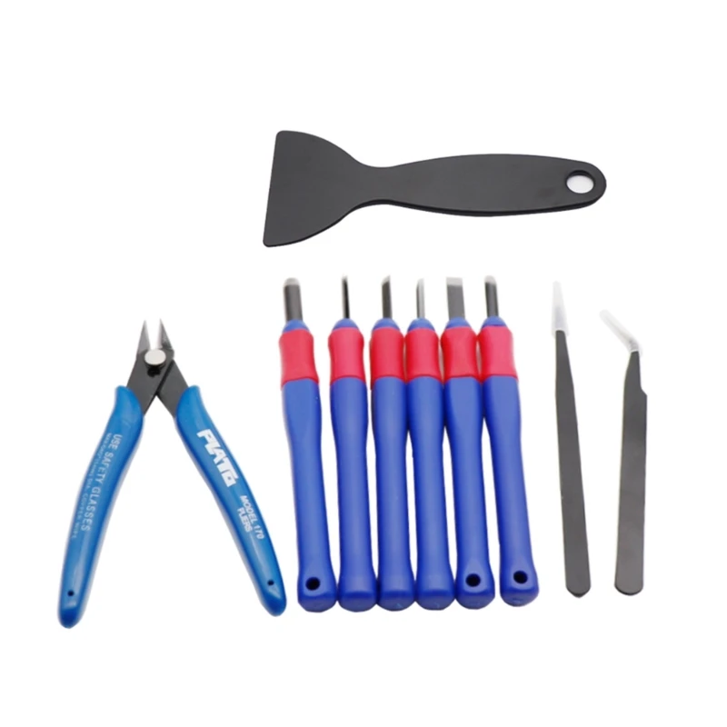 3D Printer Accessories Repair Tools Set 3D Prints Clean-up tool with Tweezers Pliers 10PCS Set