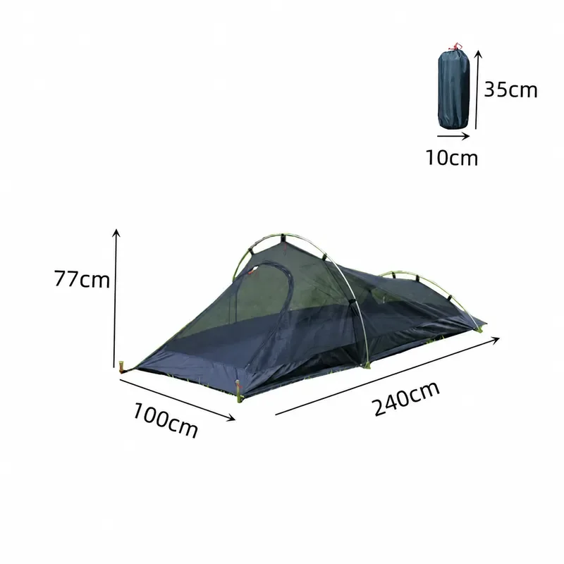 MCETO Mituo Xingyun 1 Person Mosquito Net Tent Ultra Light Aluminum Pole Tunnel Channel Anti Mosquito Camping Shelter