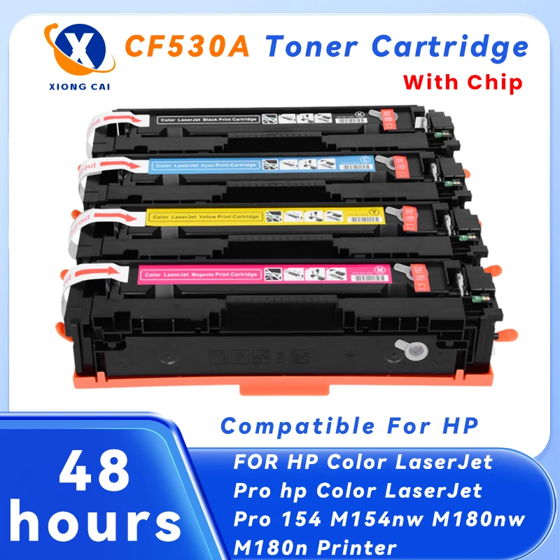 

Compatible color toner cartridge for hp LaserJet Pro 154 M154nw M180nw M180n printer CF530A CF531A CF532A CF533A 205A for hp