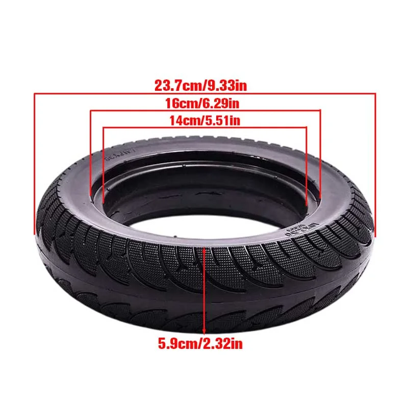 10x2.50 solid scooter tyre, wear-resistant non pneumatic tyre, used for replacing 6.5-inch electric scooter components