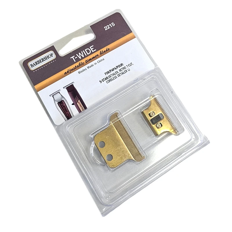 

Gold Replacement Professional 2215 Blade Compatible with Wahl 5 Star Detailer Retro T-cut ,Cordless Detailer Li Trimmer Barber
