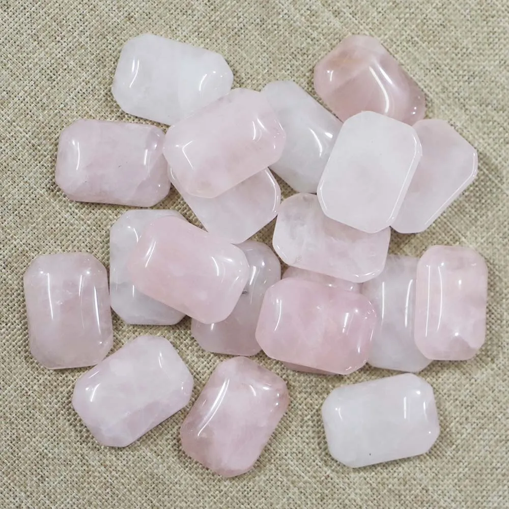 Selling Natura Stone Rectangle Agates Octagon Edge Decorations Mineral Primal Healing Fashion Jewelry Making DIY Bracelets 20Pcs