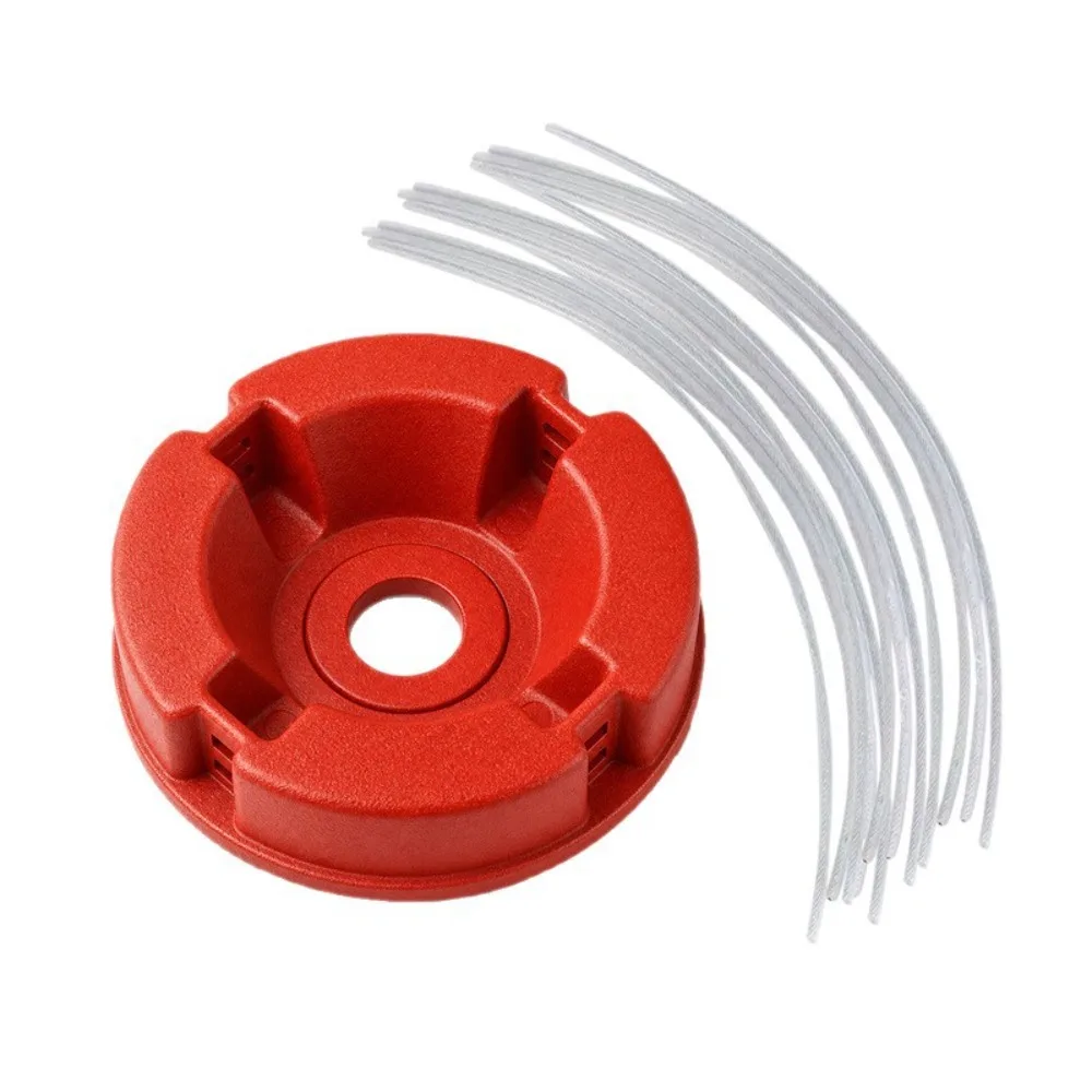 Nylon Steel Line Universal Lawn Mower Head Wire Rope Through Hole Aluminum Alloy Base Aluminum Alloy Head