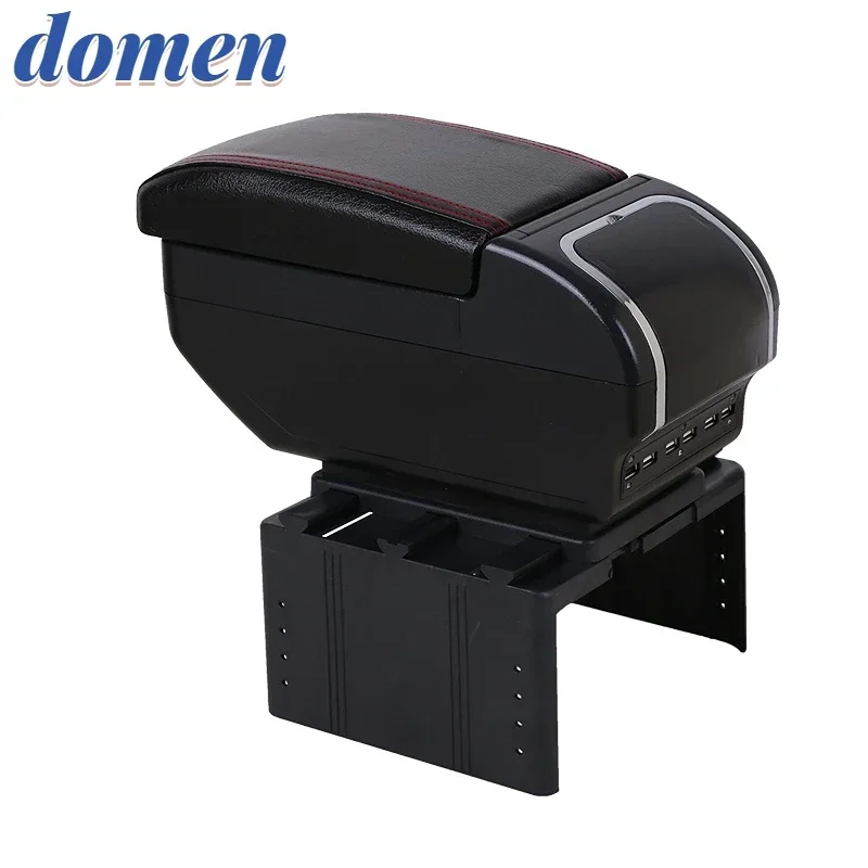 

Universal Car Armrest Box Dual layer Large space Central Store Content box with cup holder ashtray USB interface Charging Car S