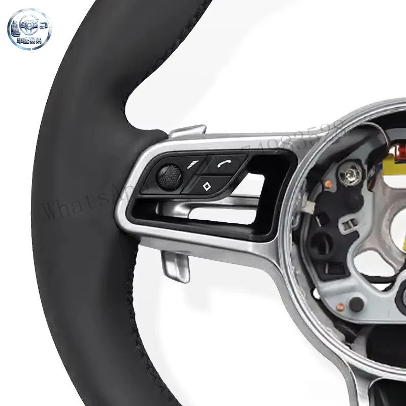 Suitable for Porsche Cayenne, Macan, 911, 971, 986, high-grade glossy carbon fiber steering wheel