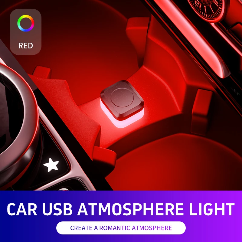 1x Auto USB Led Licht sfeerlamp Plug Play Universele LED interieur Sfeerlicht Auto Leeslamp Decoraties Decoratieve Strip