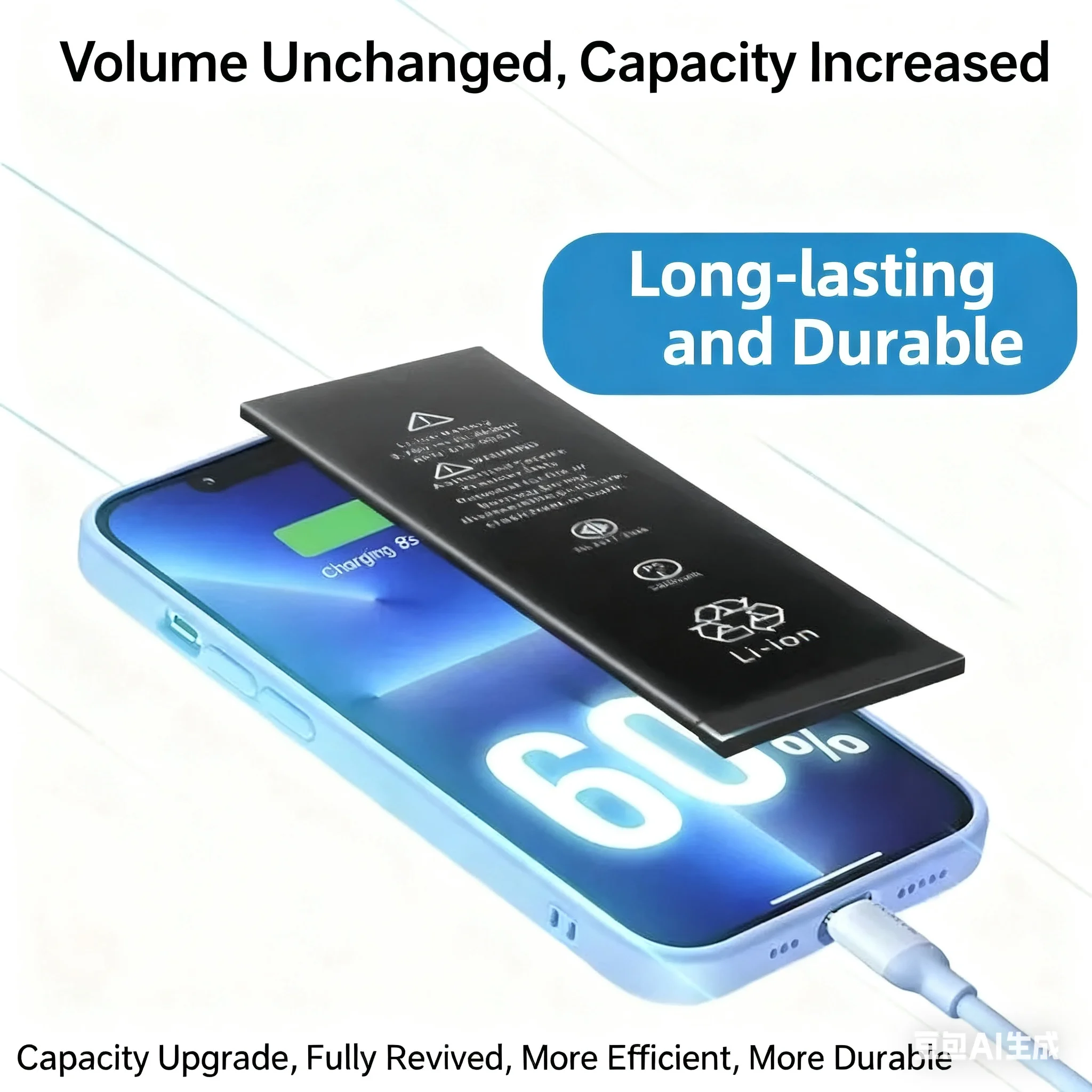 

Universal High Capacity Battery for IPhone 5/SE To XS/XS Max/XR Fits 6S 7 8 Plus Models Replacement Kit with Tools