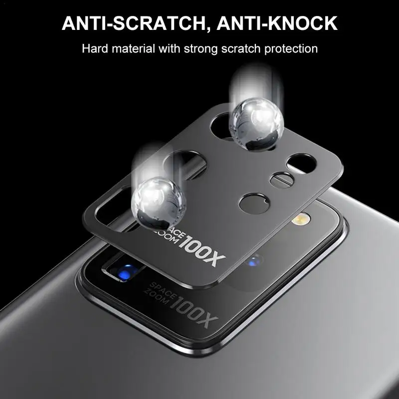 Camera Lens Protector Protector Film, Metal Rear Lens Protection Ring, Case para Galaxy S20 Plus, S20 Ultra