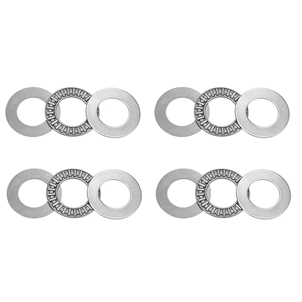 4pcs AXK2035 Thrust Needle Roller Bearings 20x35x2mm With AS2035 Washers Miniature Thrust Needle Roller Bearings