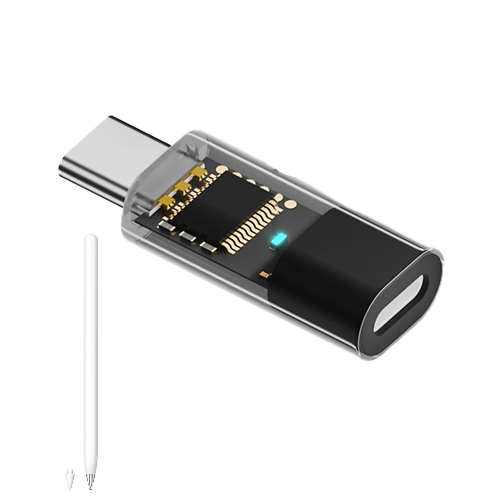 Ligting To Type-C Connecter Adapter for Pencil 1 Bluetooth-Compatible Ligting To Type C Charging Adapter for IPad10