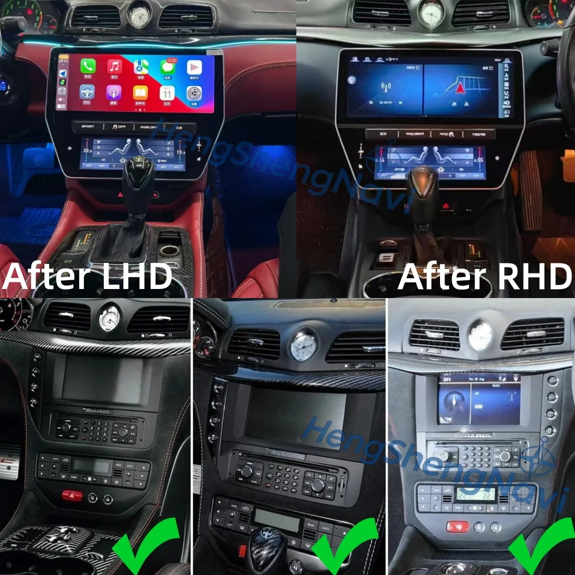 HS RHD 22inch AUTO Stereo Radio For Maserati Quattroporte GT 2007 2008 -2021  Carplay Android 13 Car GPS Navigation Multimedia