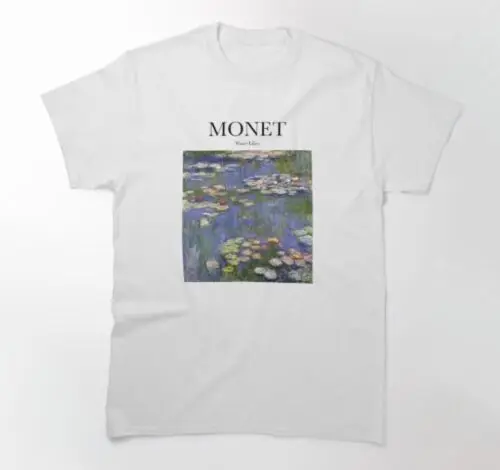 Water-Lilies T shirt - Monet - Impressionism - Flower Painting - 100% Cotton