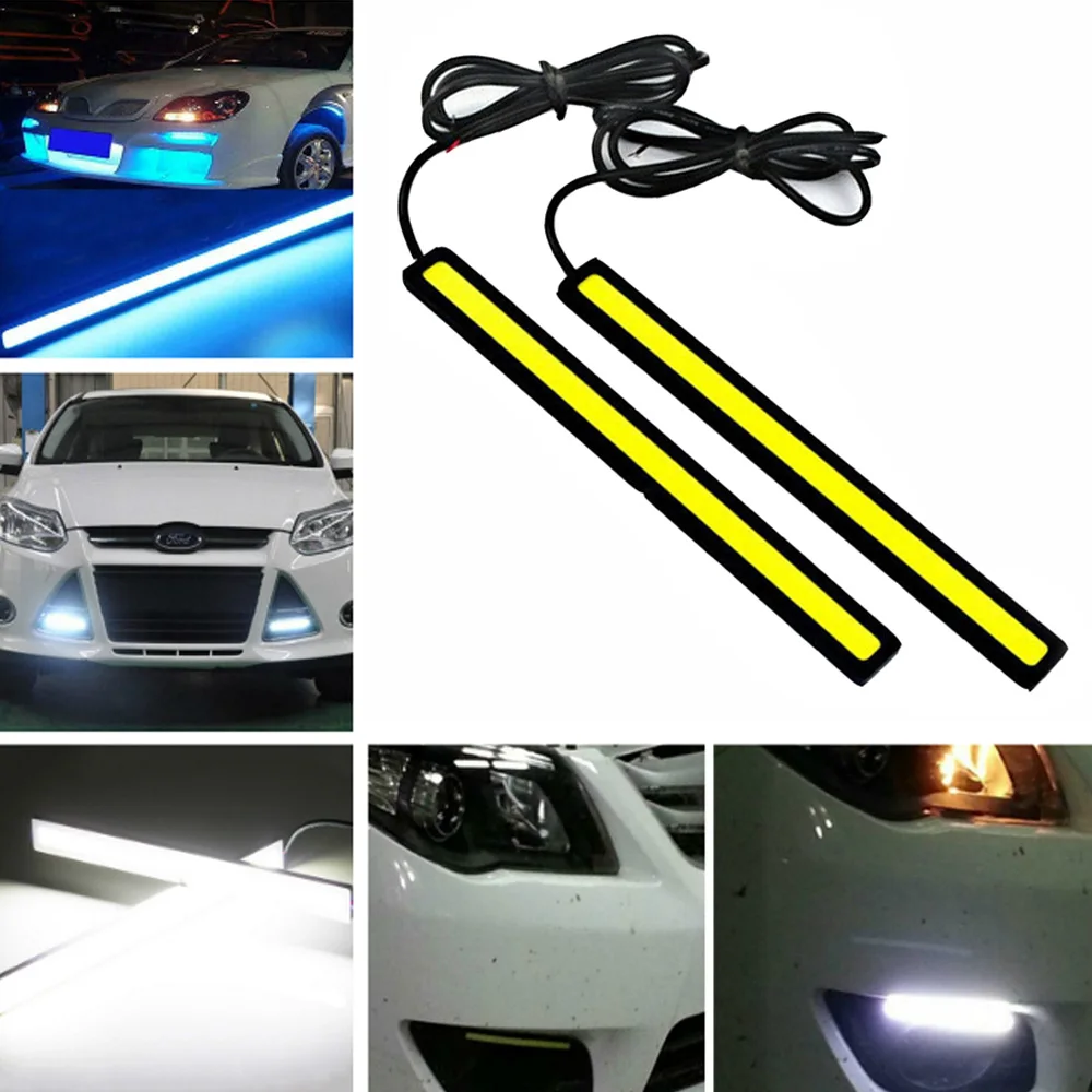 

2Pcs 12CM 17CM 7.5W Ultra Thin LED COB Strip 12V DRL Lamp Day Time Running Driving Lamp for Auto Car Side Fog Light Waterproof