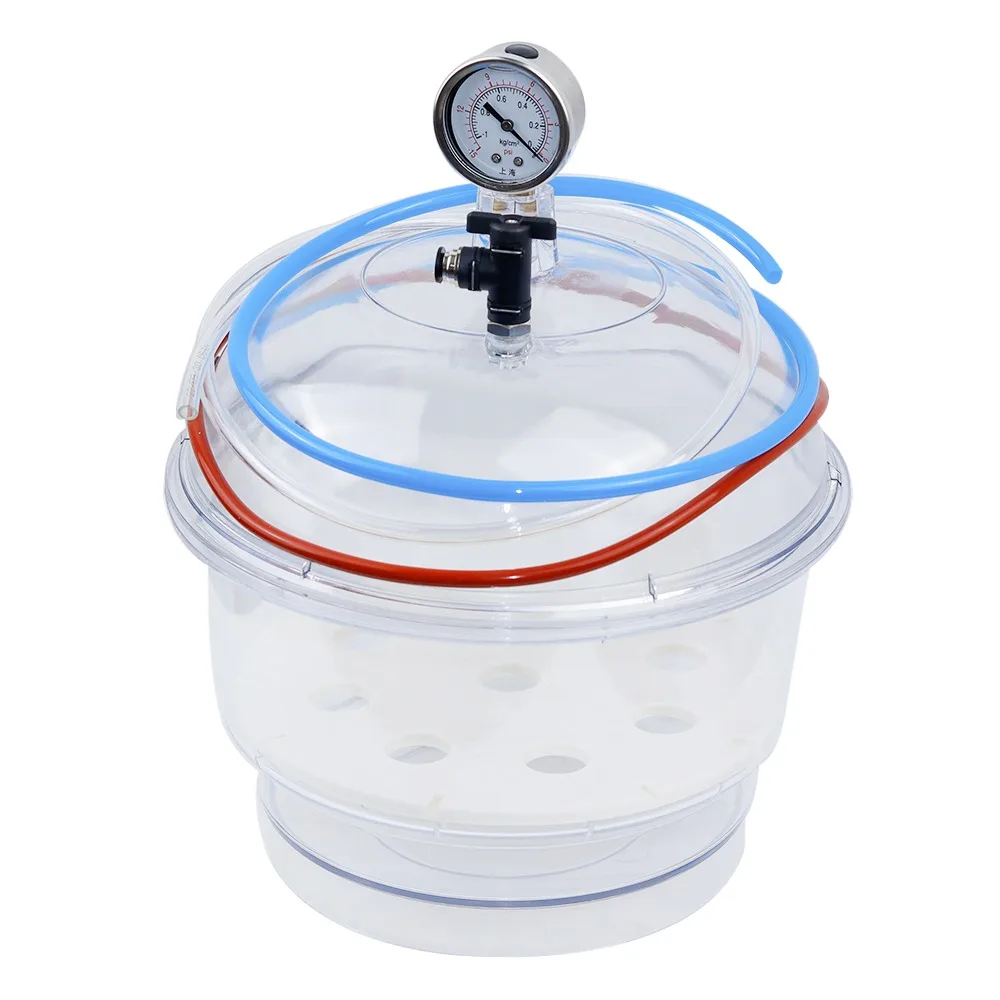 Vacuum Desiccators, Small Lab Desiccator, Double Valves Glassware Lab Desiccator Dryer Vacuum Desiccator Jar, 150mm/250mm