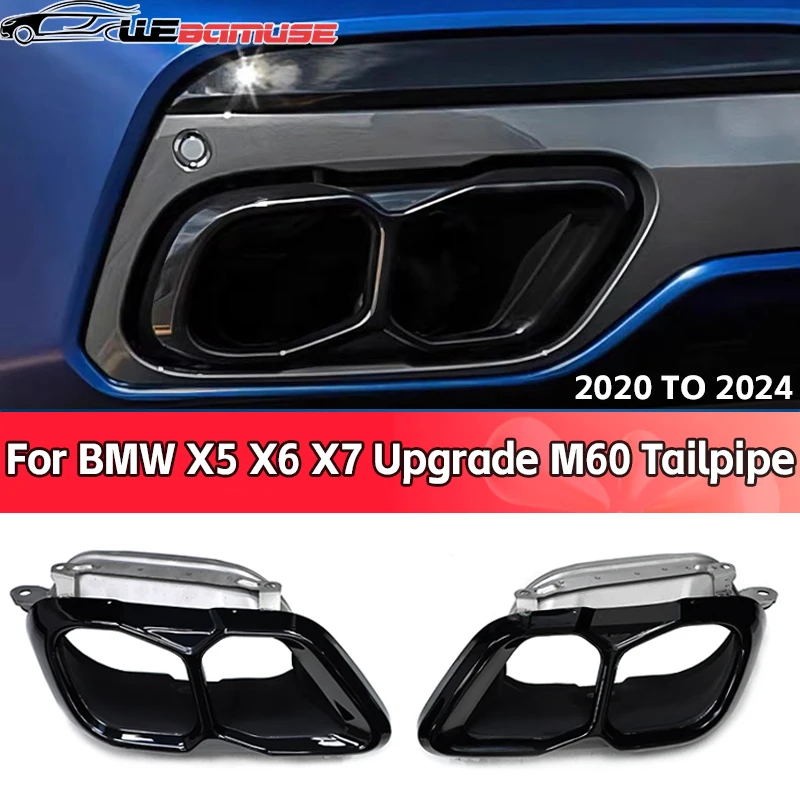 For BMW X5 X6 X7 G05 G06 G07 Genuine Car Upgrade Dual Outlet Quad Outlet Stainless Steel Exhaust Pipe Muffler Genuine Installa