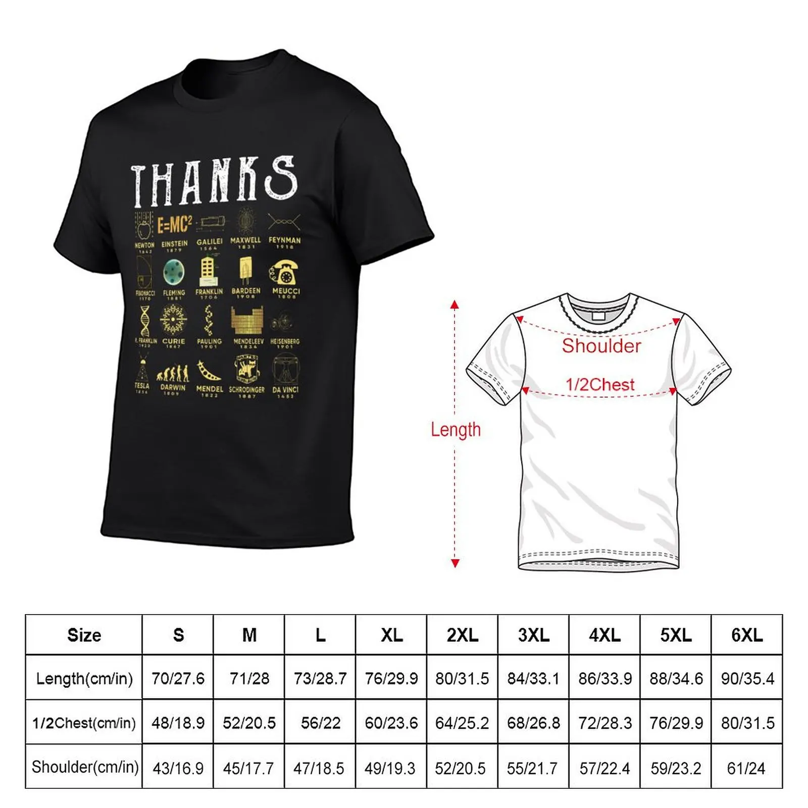 Thanks Scientists T-Shirt anime figures anime sublime anime tshirt fruit of the loom mens t shirts