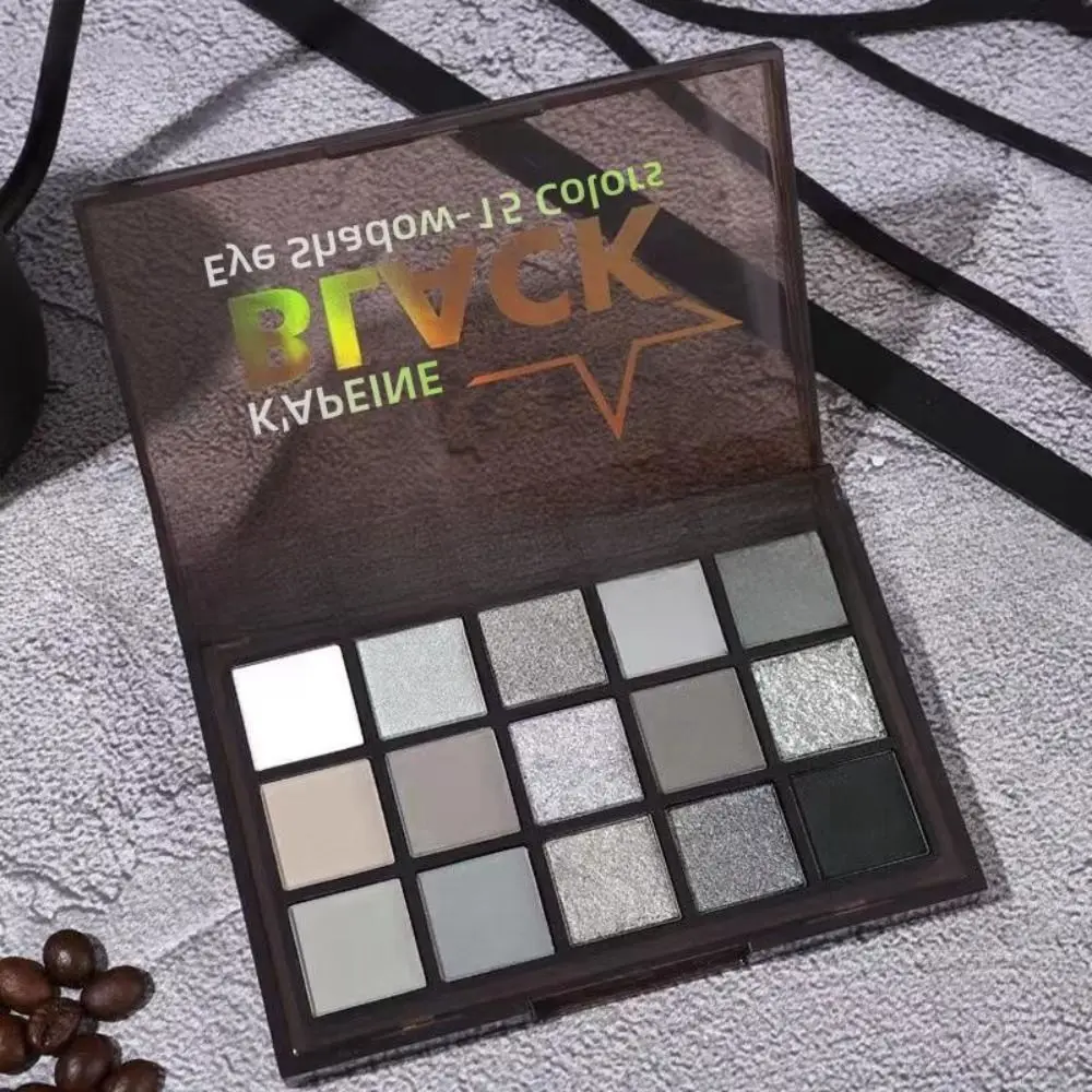 Palette de fards à barrage noir fumé, 15 couleurs, maquillage des yeux, résistant à l'eau, cool, 256 pigments d'ombre