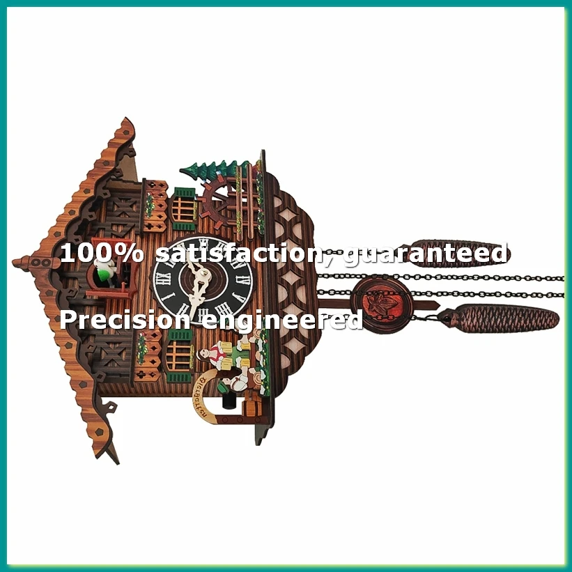 

Wooden Clock Wall Mounted Clock Bird Alarm Clock Clocks for Home Kid's Room Decoration-A07G