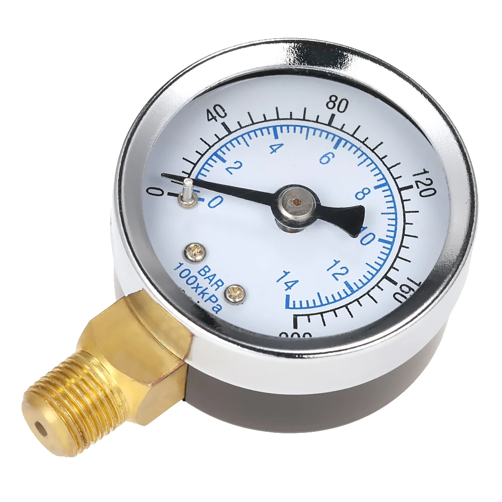 Pressure , Connection Below, Thread 1 / 8``NPT 0-200PSI 1.5 ''